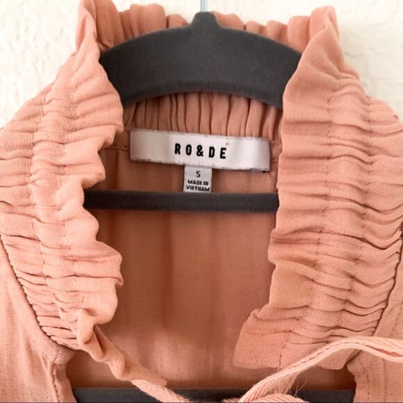 Ro & De Split Neck Ruffle Blouse - Picture 2 of 6